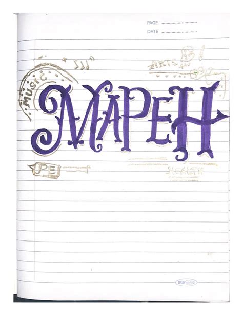 mapeh design for notebook|MAPEH LIKHAING NOTEBOOK (MLN) MAKING .